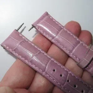 Accessories | 18mm Croc Embossed Mauve Pink Leather Watch  display picture 1